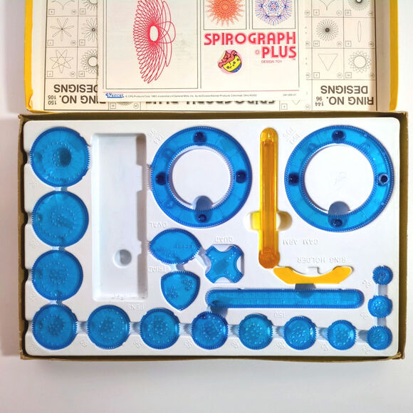 Vintage Spirograph Plus 1982 Kenner 14210 Complete w/ Booklet Art Design Set - Picture 2 of 4